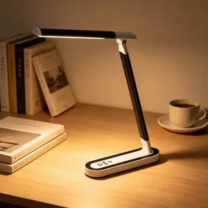 LED Desk Lamp, Eye-Caring Table Lamp with 3 Brightness Levels, Touch Control and Memory Function, Foldable Reading Lamp for Home Office Bedroom Study, 8W, 4000K, Black LED Desk Lamp, Eye-Caring Table Lamp with 3 Brightness Levels, Touch Control and Memory Function, Foldable Reading Lamp for Home Office Bedroom Study, 8W, 4000K, Black