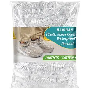 60 Pack (30 Pairs) Shoe Covers - Boot Covers Plastic Portable Disposable Waterproof Shoe Covers for Men and Women Fits All Sizes of Shoes for House Cleaningclear 60 Pack (30 Pairs) Shoe Covers - Boot Covers Plastic Portable Disposable Waterproof Shoe Covers for Men and Women Fits All Sizes of Shoes for House Cleaningclear
