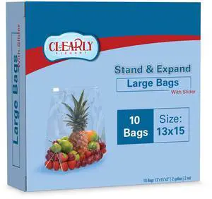 Food Storage Bags, 2 Gallon Freezer Bags 13"x15" for Pantry and Meal Prep, Disposable Food Storage Bags for Parties and Events, Heavy Duty Bag with Slider Closure for Easy Sealing Food Storage Bags, 2 Gallon Freezer Bags 13"x15" for Pantry and Meal Prep, Disposable Food Storage Bags for Parties and Events, Heavy Duty Bag with Slider Closure for Easy Sealing