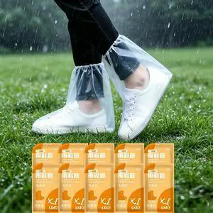 20 Pcs Disposable Waterproof Shoe Covers for Rain, Non-Slip Plastic Shoe Covers for Women Men Youth, Clear Boot Covers with Individually Wrapped for Disney Travel Indoor Outside 20 Pcs Disposable Waterproof Shoe Covers for Rain, Non-Slip Plastic Shoe Covers for Women Men Youth, Clear Boot Covers with Individually Wrapped for Disney Travel Indoor Outside
