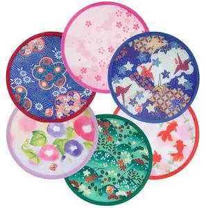 6 Pcs Floral Round Folding Hand Fan Japanese Foldable Fan Handheld Cooling Fans for Festival Summer Wedding Party Favors Decorations (Japanese, 8 Inch) 6 Pcs Floral Round Folding Hand Fan Japanese Foldable Fan Handheld Cooling Fans for Festival Summer Wedding Party Favors Decorations (Japanese, 8 Inch)