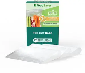 Pint Pre-Cut Vacuum Seal Bags, Easy Use Vacuum Storage Bags, Align to Seal and Tear to Open Vacuum Sealer Storage Bags, 27 Pack Pint Pre-Cut Vacuum Seal Bags, Easy Use Vacuum Storage Bags, Align to Seal and Tear to Open Vacuum Sealer Storage Bags, 27 Pack