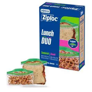 Lunch Duo Variety Pack, Easy Open and Close, Plastic Food Storage Bags, 200 count Lunch Duo Variety Pack, Easy Open and Close, Plastic Food Storage Bags, 200 count