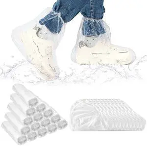 60 Pairs Disposable Shoe Covers for Rain, Clear Waterproof Boot Covers Non-slip Thick PE Plastic Shoe Boot Protectors Cover for Rain Outdoor Indoor Farm Travel Men Women, Medium 10.3 Inch 60 Pairs Disposable Shoe Covers for Rain, Clear Waterproof Boot Covers Non-slip Thick PE Plastic Shoe Boot Protectors Cover for Rain Outdoor Indoor Farm Travel Men Women, Medium 10.3 Inch