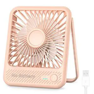 USB Desk Fan, Strong Wind Ultra Quiet Small Personal Fan with 180° Tilt Folding and 3 Speeds Adjustable, USB-C Corded Powered Mini USB Fan for Office Desktop Bedroom Pink, NO BATTERY USB Desk Fan, Strong Wind Ultra Quiet Small Personal Fan with 180° Tilt Folding and 3 Speeds Adjustable, USB-C Corded Powered Mini USB Fan for Office Desktop Bedroom Pink, NO BATTERY