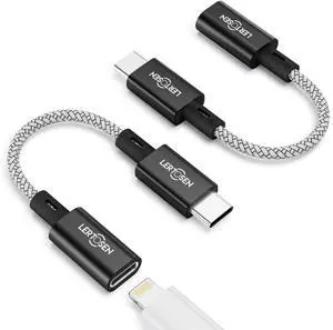 2 Pack Lightning to USB C Adapter, Fast Charging & Data Sync Adapter for iPhone 17 16 15 Pro Max Plus to USB-C, Compatible with Samsung S25/S24/S23, Not for Audio/OTG (Black) 2 Pack Lightning to USB C Adapter, Fast Charging & Data Sync Adapter for iPhone 17 16 15 Pro Max Plus to USB-C, Compatible with Samsung S25/S24/S23, Not for Audio/OTG (Black)