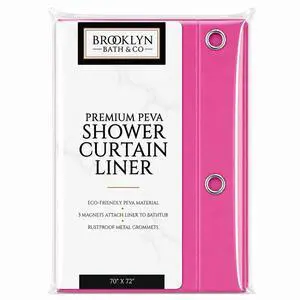 3 Gauge Shower Curtain Liner 70 x 72 Vinyl Shower Curtain with 12 Metal Grommet and 3 Magnetic Weights Odor Free and Compatible with Standard Showers. (Neon Pink) 3 Gauge Shower Curtain Liner 70 x 72 Vinyl Shower Curtain with 12 Metal Grommet and 3 Magnetic Weights Odor Free and Compatible with Standard Showers. (Neon Pink)