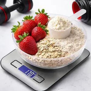 Digital Kitchen Food Scale 10kg Stainless Steel, High Accuracy Weight Scale with LCD Display, Battery Powered Digital Kitchen Food Scale 10kg Stainless Steel, High Accuracy Weight Scale with LCD Display, Battery Powered