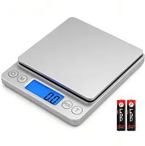 High Precision Digital Kitchen Scale 3kg / 0.1g Food Scale for Baking, Cooking & Meal Prep Slim Stainless Steel Design with Tare Function, Backlit LCD, Easy Clean Surface High Precision Digital Kitchen Scale 3kg / 0.1g Food Scale for Baking, Cooking & Meal Prep Slim Stainless Steel Design with Tare Function, Backlit LCD, Easy Clean Surface