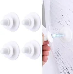 Magnetic Shower Curtain Clips, Nail-Free Sealant Glue Splash Guard Clips, Keep Curtain Liner Closed to Wall, Stop Liner from Billowing, Prevent Water Off Floor, White, Pack of 4 Magnetic Shower Curtain Clips, Nail-Free Sealant Glue Splash Guard Clips, Keep Curtain Liner Closed to Wall, Stop Liner from Billowing, Prevent Water Off Floor, White, Pack of 4