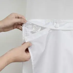 Fabric Snap in Shower Curtain Liner Replacement White, 70x54 Fabric Snap in Shower Curtain Liner Replacement White, 70x54