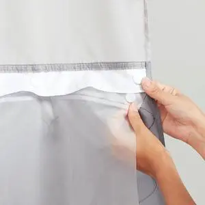 It's A Snap! Plastic PEVA Snap-In Replacement Shower Curtain Liner for Hookless Curtain with No Sheer Window, 70" x 69", Water-Repellent, Easy Install, Frost It's A Snap! Plastic PEVA Snap-In Replacement Shower Curtain Liner for Hookless Curtain with No Sheer Window, 70" x 69", Water-Repellent, Easy Install, Frost