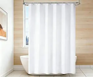 Shower Curtain Liner - Waterproof Fabric Shower Curtain Liner, Machine Washable, Magnetic Weighted Bottom,Soft Cloth Bathroom Shower Liner (White) Shower Curtain Liner - Waterproof Fabric Shower Curtain Liner, Machine Washable, Magnetic Weighted Bottom,Soft Cloth Bathroom Shower Liner (White)