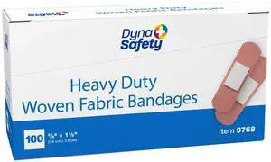 Sterile Adhesive Heavy Duty Woven Fabric Bandages - 5/8" x 1.5" Flexible Wound Dressing for Minor Cuts, Secure Fit with Non-Stick Pad, 100 per Box Sterile Adhesive Heavy Duty Woven Fabric Bandages - 5/8" x 1.5" Flexible Wound Dressing for Minor Cuts, Secure Fit with Non-Stick Pad, 100 per Box