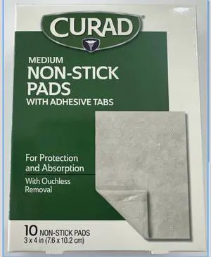 Curad Non-Stick Pads, 3 Inches X 4 Inches 10 Count Curad Non-Stick Pads, 3 Inches X 4 Inches 10 Count