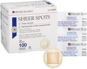 Sheer Spot Adhesive Bandage, 7/8", Sterile, 100 Ct Sheer Spot Adhesive Bandage, 7/8", Sterile, 100 Ct