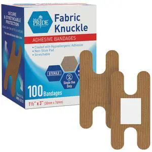 Fabric Fingertip & Knuckle Bandages,Latex-Free,1.5x3 in,100-Count Fabric Fingertip & Knuckle Bandages,Latex-Free,1.5x3 in,100-Count