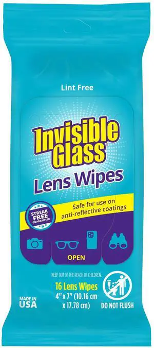 90060 Lens Cleaning Wipes Streak-Free, Lint-Free Wipes for Glasses, Camera Lenses, Binoculars & Smartphone Cameras, Safe on Reflective Coatings 16 Count 90060 Lens Cleaning Wipes Streak-Free, Lint-Free Wipes for Glasses, Camera Lenses, Binoculars & Smartphone Cameras, Safe on Reflective Coatings 16 Count