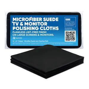 Premium TV Screen Cleaning Cloth Black | 14x14 | 3pk | Soft Microfiber Suede | XLarge Reusable | No Lint Scratch-Free Durable | Large TVs Monitors Premium TV Screen Cleaning Cloth Black | 14x14 | 3pk | Soft Microfiber Suede | XLarge Reusable | No Lint Scratch-Free Durable | Large TVs Monitors