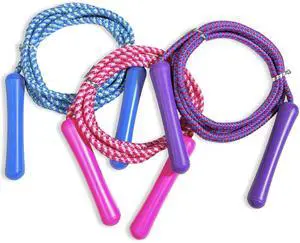 Adjustable Size Colorful Jump Rope for Kids and Teens - Outdoor Indoor Fun Games Skipping Rope Exercise Fitness Activity and Party Favor - Assorted colors Pack of (3) Adjustable Size Colorful Jump Rope for Kids and Teens - Outdoor Indoor Fun Games Skipping Rope Exercise Fitness Activity and Party Favor - Assorted colors Pack of (3)