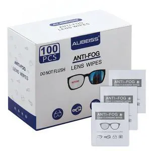 Anti-Fog Lens Wipes Pre-Moistened Anti-Fog Wipes,6inch X 5inch,for Eye Glasses (100Pack) Anti-Fog Lens Wipes Pre-Moistened Anti-Fog Wipes,6inch X 5inch,for Eye Glasses (100Pack)