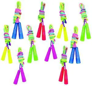 10 pcs Rainbow Jump Rope Set Durable Nylon Skipping Ropes,Safty Vibrant Jumping Ropes for Girls or Boys Physical Education Skipping Rope(7.2 Feet) 10 pcs Rainbow Jump Rope Set Durable Nylon Skipping Ropes,Safty Vibrant Jumping Ropes for Girls or Boys Physical Education Skipping Rope(7.2 Feet)