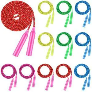 12 Pieces Colorful Jump Rope Bulk Exercise Equipment 7.2 Feet Nylon Jump Rope Colored Rope for Outdoor Fun Exercise Fitness Activity Party Favors 12 Pieces Colorful Jump Rope Bulk Exercise Equipment 7.2 Feet Nylon Jump Rope Colored Rope for Outdoor Fun Exercise Fitness Activity Party Favors