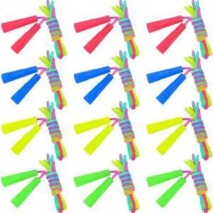 Jump Rope,12 Pack Rainbow Jump Rope Set,7.2 Ft Adjustable Skipping Rope,Durable Jump Ropes with Plastic Handles,Vibrant Jumping Ropes for Outdoor Fun Exercise Fitness Activity Party Favors(12) Jump Rope,12 Pack Rainbow Jump Rope Set,7.2 Ft Adjustable Skipping Rope,Durable Jump Ropes with Plastic Handles,Vibrant Jumping Ropes for Outdoor Fun Exercise Fitness Activity Party Favors(12)