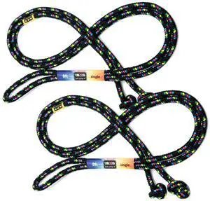 8' Foot Jump Rope 2 Pack - Active Outdoor Youth Fitness Excersing Equipment - Braided Nylon Gym Accessories - Black Confetti 8' Foot Jump Rope 2 Pack - Active Outdoor Youth Fitness Excersing Equipment - Braided Nylon Gym Accessories - Black Confetti