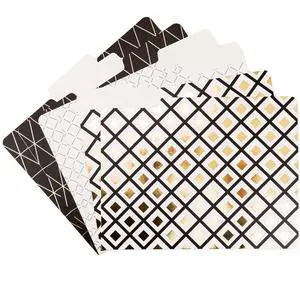 Fashion File Folders, 1/3-Cut Tabs in Assorted Positions, Letter Size, Office Supplies, 6 Count (Classic) Fashion File Folders, 1/3-Cut Tabs in Assorted Positions, Letter Size, Office Supplies, 6 Count (Classic)