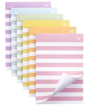 Lined Sticky Notes, 4" x 6", 6 Pads, 45 Sheets/Pad Lined Sticky Notes, 4" x 6", 6 Pads, 45 Sheets/Pad