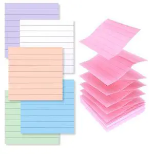 3x3in Lined Pop Up Sticky Refills 6 Pads Assorted Color Memo Pads 3x3in Lined Pop Up Sticky Refills 6 Pads Assorted Color Memo Pads