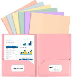 6 Pcs Two Pocket Folders, Colored File Folders with Pockets, Paper Folders 6 Pcs Two Pocket Folders, Colored File Folders with Pockets, Paper Folders
