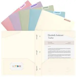 Folders with Pockets and 3 Prongs, 5 Pack Plastic Pastel Pocket Folders, 9.7" x 11.5", Muted Folders with Pockets and 3 Prongs, 5 Pack Plastic Pastel Pocket Folders, 9.7" x 11.5", Muted