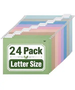 Hanging File Folders Bulk, 24 Pack, Letter Size File Folders Hanging File Folders Bulk, 24 Pack, Letter Size File Folders