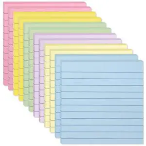 12 Pack Lined Sticky Notes 4x4 in, Pastel Colors Self- Stick Note Pads Its 12 Pack Lined Sticky Notes 4x4 in, Pastel Colors Self- Stick Note Pads Its