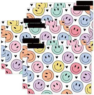12 Pcs Boho Happy Face File Folders Letter Size 1/3 Cut Tab Pastel Smile Face Heart Decorative File Pockets for Back to School Filing Cabinet Office Home Classroom Supplies, 8.5 x 11 Inch 12 Pcs Boho Happy Face File Folders Letter Size 1/3 Cut Tab Pastel Smile Face Heart Decorative File Pockets for Back to School Filing Cabinet Office Home Classroom Supplies, 8.5 x 11 Inch
