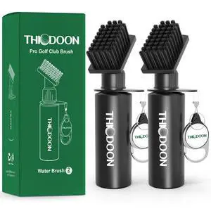 2 Pack Black Golf Club Brushes Set with Handy Retractable Clip & 4oz/7.5 Inch Squeeze Water Bottle Easy Cleaning with Nylon Golf Club Cleaner Head Essentials Golf Accessories for Men 2 Pack Black Golf Club Brushes Set with Handy Retractable Clip & 4oz/7.5 Inch Squeeze Water Bottle Easy Cleaning with Nylon Golf Club Cleaner Head Essentials Golf Accessories for Men