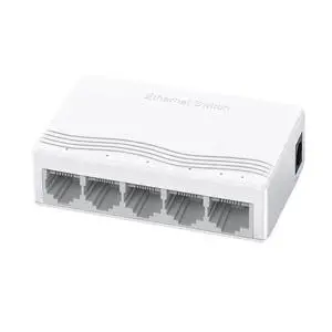 5 Port Gigabit Ethernet Switch, Unmanaged Network Switch, White 5 Port Gigabit Ethernet Switch, Unmanaged Network Switch, White