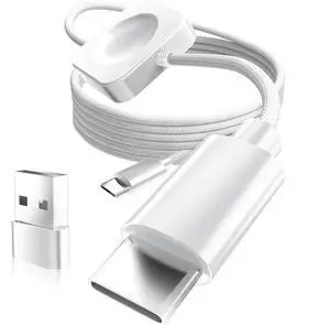 2 in 1 Fast Charging Compatible with Apple Watch Charger with USB C Cable for iPhone 17/16/15, iWatch Ultra 3/2/1 & Series 1-11, Vacation Camping Essentials, Portable for Samsung/Google, iPad 2 in 1 Fast Charging Compatible with Apple Watch Charger with USB C Cable for iPhone 17/16/15, iWatch Ultra 3/2/1 & Series 1-11, Vacation Camping Essentials, Portable for Samsung/Google, iPad