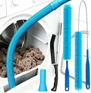 4 Pieces Dryer Vent Cleaner Kit with Dryer Vacuum Hose Attachment 4 Pieces Dryer Vent Cleaner Kit with Dryer Vacuum Hose Attachment