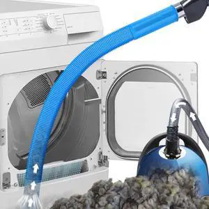 Dryer Vent Cleaner Kit, Flexible Dryer Lint Vacuum Attachment Compatible with Most Vacuum Cleaner, Blue Dryer Vent Cleaner Kit, Flexible Dryer Lint Vacuum Attachment Compatible with Most Vacuum Cleaner, Blue