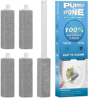 5 Packs Pumice Cleaning Stone with Extra Long Handle, Pumice Stone for Toilet Bowl Clean for Cleaning Toilets, Bathtubs, Grills, Swimming Pools, Sinks 5 Packs Pumice Cleaning Stone with Extra Long Handle, Pumice Stone for Toilet Bowl Clean for Cleaning Toilets, Bathtubs, Grills, Swimming Pools, Sinks