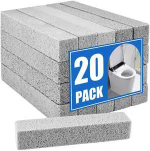 20 Pack Pumice Stone Toilet Bowl Cleaner, Pumice Stone for Cleaning Stick Hard Water Rings, Calcium Buildup & Stains, Safe for Bathroom, Sink, Tub, Grill, Oven, Pool Tile (Small Size) 20 Pack Pumice Stone Toilet Bowl Cleaner, Pumice Stone for Cleaning Stick Hard Water Rings, Calcium Buildup & Stains, Safe for Bathroom, Sink, Tub, Grill, Oven, Pool Tile (Small Size)