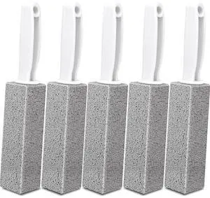 5 Pack Pumice Stone for Cleaning, Pumie Scouring Stick with Handle, Pumice Stone Toilet Bowl Cleaner, Hard Water Stain Remover for Toilet, Bathroom, Kitchen Sink, Grill 5 Pack Pumice Stone for Cleaning, Pumie Scouring Stick with Handle, Pumice Stone Toilet Bowl Cleaner, Hard Water Stain Remover for Toilet, Bathroom, Kitchen Sink, Grill