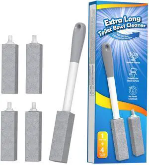 4 Pack Pumice Stone Toilet Bowl Cleaner Long Handle Replaceable Heads 4 Pack Pumice Stone Toilet Bowl Cleaner Long Handle Replaceable Heads
