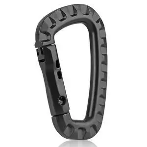 6Pack Tactical Gear Carabiner Keychain Clip Plastic D-Rings Large Key Chain Heavy Duty Snap Hook for Backpack, Belt, Keyrings, Bags, Bottle, Tent, Camping - Black 6Pack Tactical Gear Carabiner Keychain Clip Plastic D-Rings Large Key Chain Heavy Duty Snap Hook for Backpack, Belt, Keyrings, Bags, Bottle, Tent, Camping - Black