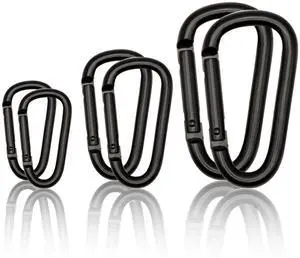 Small Carabiner Clip 6PCS Black Carabiner Keychain Mini 2 inch Large 3 inch Heavy Duty Caribeaner Hook D Ring Aluminum Carbiner Clip for Keys Backpack Hiking Camping Fishing (Black-Comb 6pcs) Small Carabiner Clip 6PCS Black Carabiner Keychain Mini 2 inch Large 3 inch Heavy Duty Caribeaner Hook D Ring Aluminum Carbiner Clip for Keys Backpack Hiking Camping Fishing (Black-Comb 6pcs)