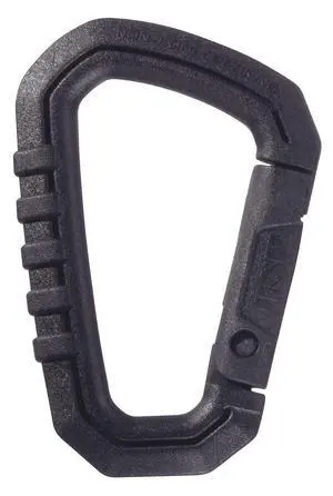 Polymer Carabiner, Black Polymer Carabiner, Black