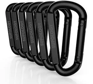 Heavy Duty Carabiner Clip, Steel Carabiners 1100lbs 3" D Shaped Spring Hook Small Clips for Hammocks, Hiking, Keychains, Outdoors and Gym, Dog Leash and Key Ring (6PCS 3'' Clips) Heavy Duty Carabiner Clip, Steel Carabiners 1100lbs 3" D Shaped Spring Hook Small Clips for Hammocks, Hiking, Keychains, Outdoors and Gym, Dog Leash and Key Ring (6PCS 3'' Clips)